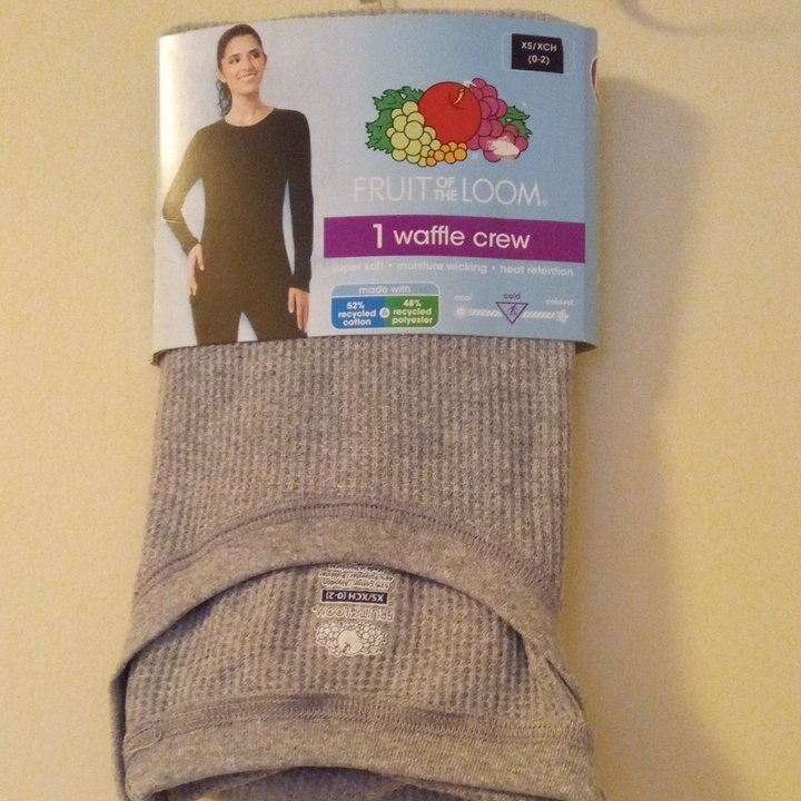 Brand New Fruit Of The Loom Knit Crew Neck Thermal